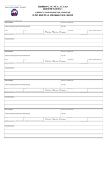 Form 3406 Application for Employment - Harris County, Texas, Page 3