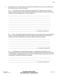 Form VN234 Ex Parte Application for Temporary Guardianship - County of Ventura, California, Page 2
