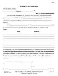 Form VN060 Notice of Filing of Petition for Certificate of Rehabilitation and Pardon - County of Ventura, California, Page 3