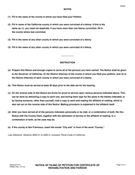 Form VN060 Notice of Filing of Petition for Certificate of Rehabilitation and Pardon - County of Ventura, California, Page 4