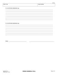 Form VN162 Order (General Civil) - County of Ventura, California, Page 2