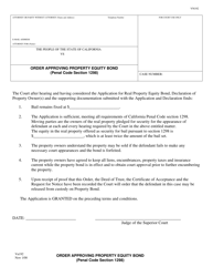 Document preview: Form VN192 Order Approving Property Equity Bond - County of Ventura, California