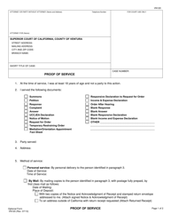 Form VN120 &quot;Proof of Service&quot; - County of Ventura, California