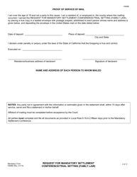 Form VN086 Request for Mandatory Settlement Conference/Trial Setting (Famly Law) - County of Ventura, California, Page 2