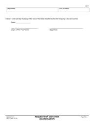 Form VN171 Request for Visitation (Guardianship) - County of Ventura, California, Page 3
