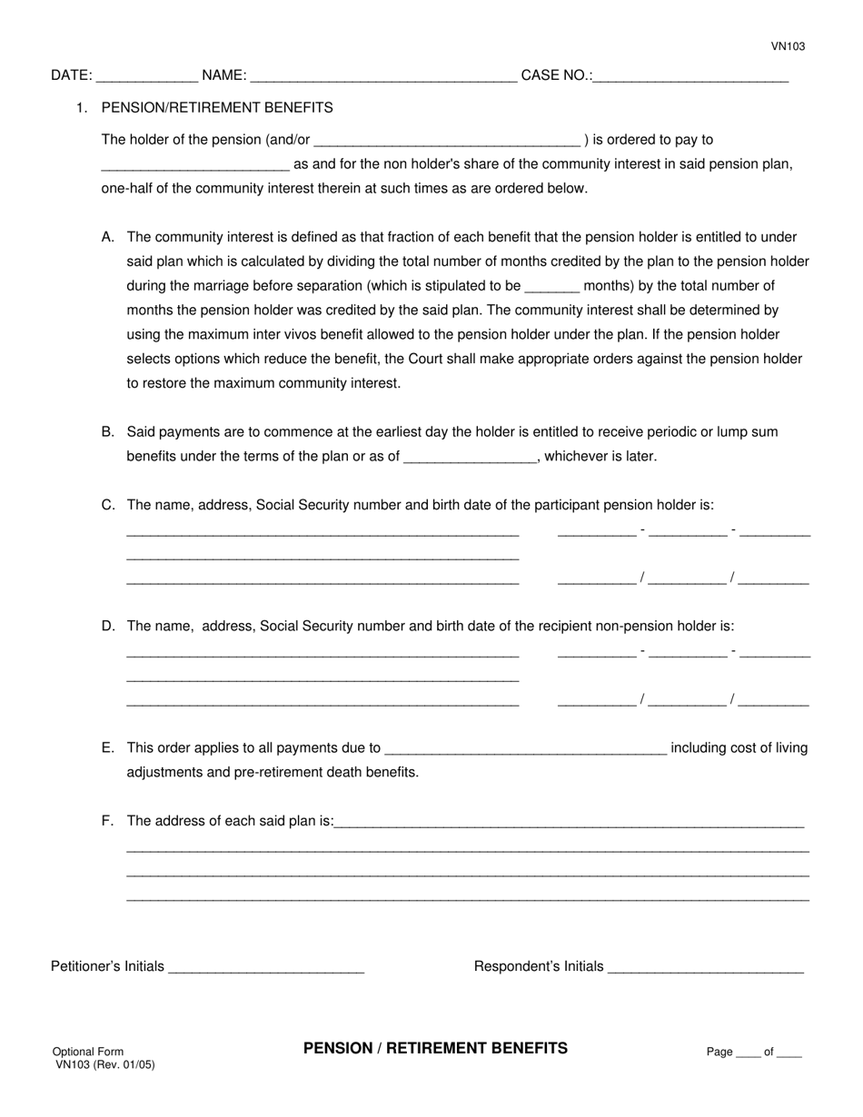 Form VN103 Stipulation and Order on Order to Show Cause; Settlement Agreement at Time of Trial; Continuance Dates - County of Ventura, California, Page 11