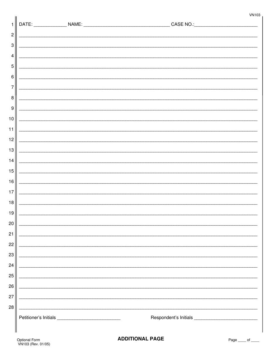 Form VN103 Stipulation and Order on Order to Show Cause; Settlement Agreement at Time of Trial; Continuance Dates - County of Ventura, California, Page 12