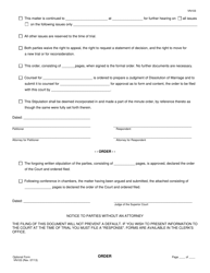 Form VN103 &quot;Stipulation and Order on Order to Show Cause; Settlement Agreement at Time of Trial; Continuance Dates&quot; - County of Ventura, California, Page 2