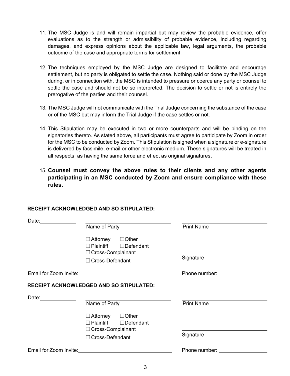 County of Ventura California Remote Mandatory Settlement Conference