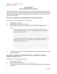 Document preview: Attachment 5 Small Business Declaration - County of Ventura, California
