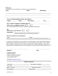 Park Host Application - County of Ventura, California, Page 2