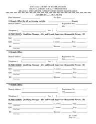 Branch 1 - Structural Fumigation Business Registration - City and County of San Francisco, California, Page 2