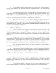 Post Sentencing Procedures for Use When Defendant Has Entered a Plea of Guilty/Nolo Contendere - Snyder County, Pennsylvania, Page 2