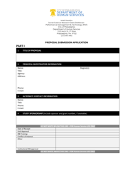 Document preview: Proposal Submission Application - Performance Management & Technology (Pmt) - City of Philadelphia, Pennsylvania