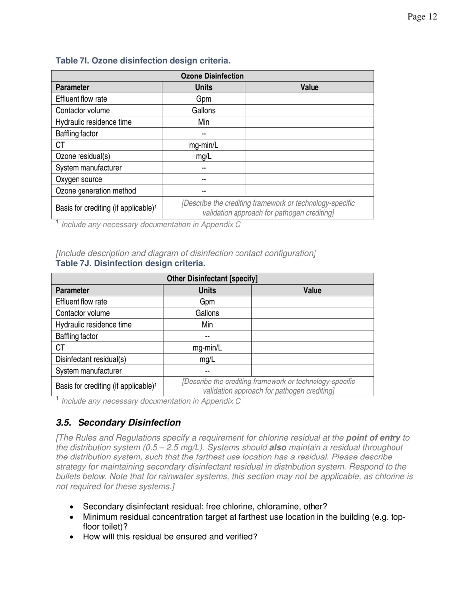 Non-potable Engineering Report Template - City and County of San Francisco, California, Page 14