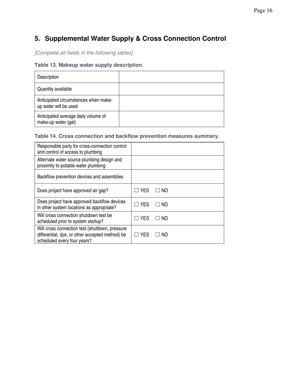 Non-potable Engineering Report Template - City and County of San Francisco, California, Page 18