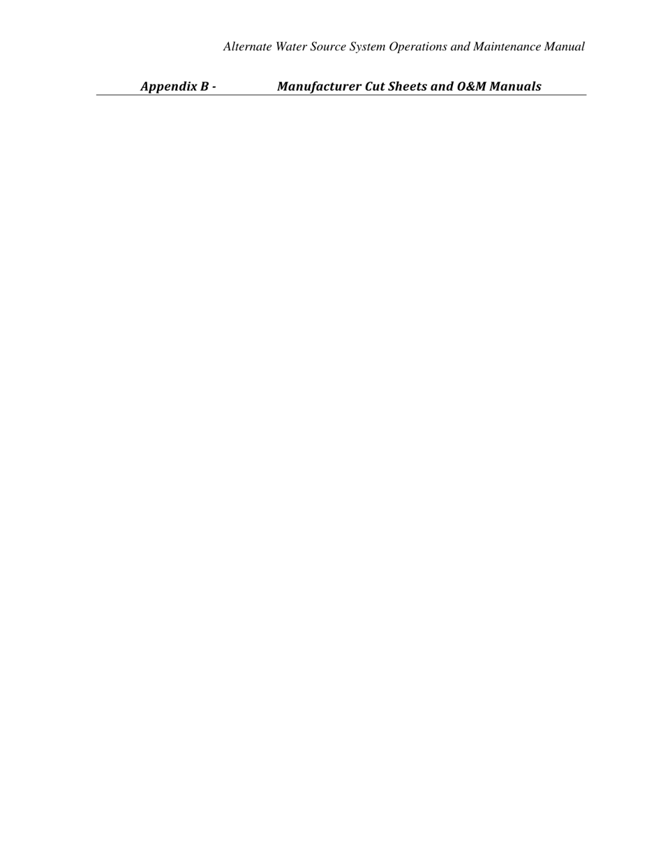 Alternate Water Source System Operations and Maintenance Manual - City and County of San Francisco, California, Page 11