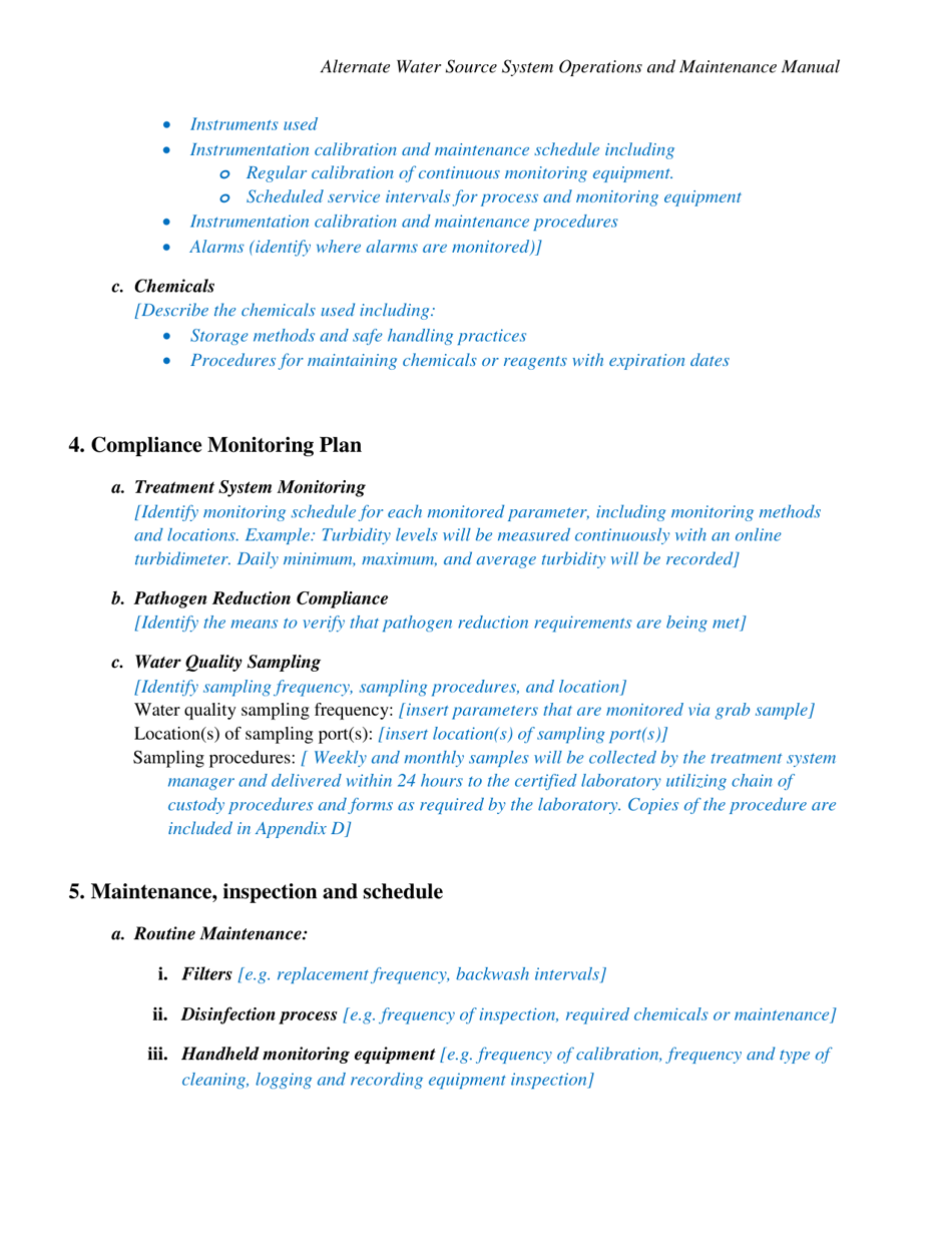 Alternate Water Source System Operations and Maintenance Manual - City and County of San Francisco, California, Page 6