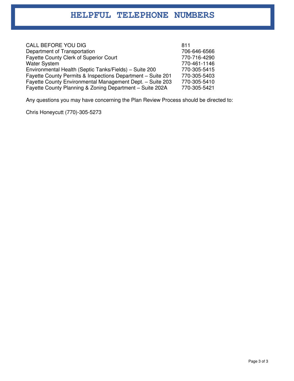 Manufactred / Mobile Home Submittal Guide - Fayette County, Georgia (United States), Page 3