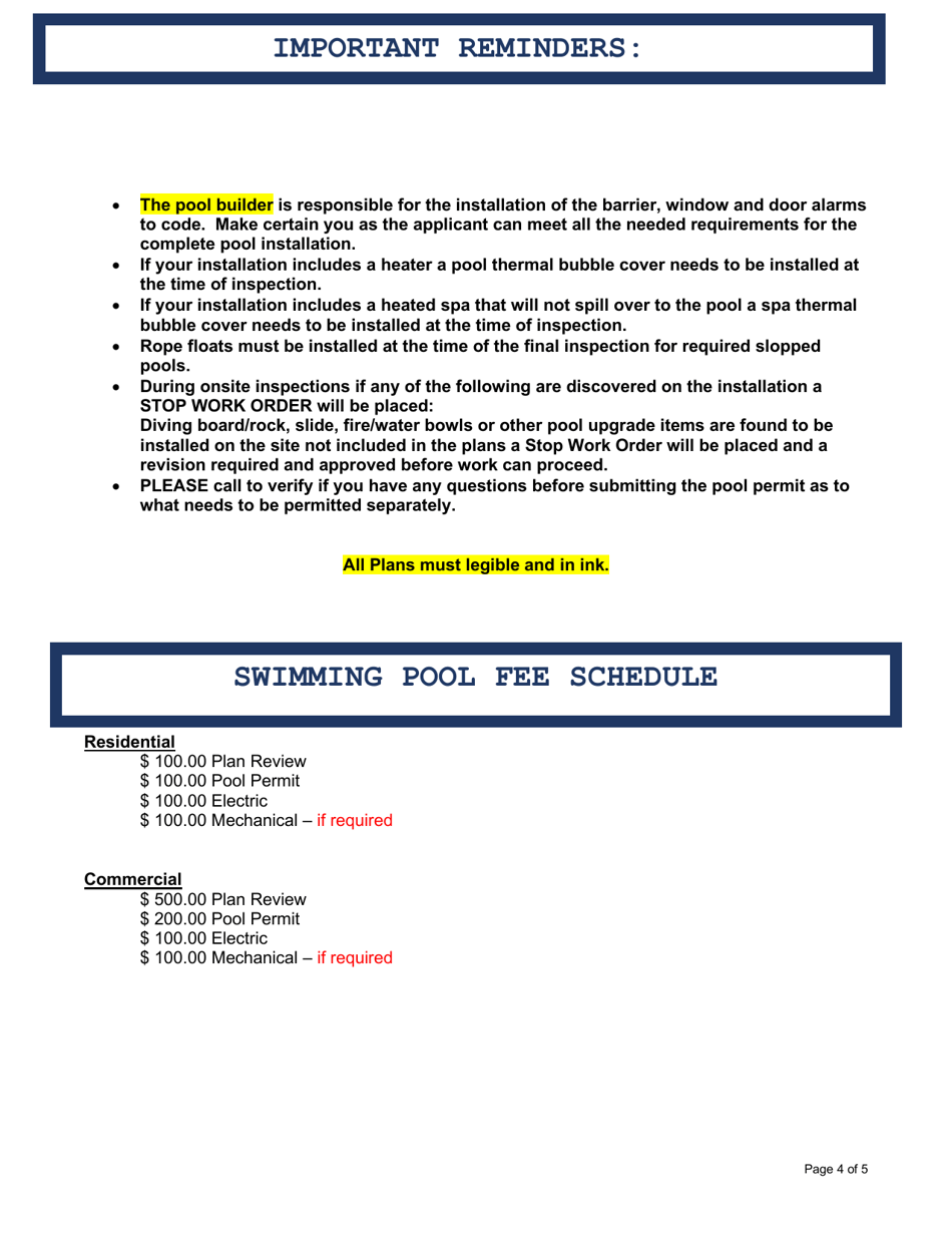 Pool Submittal Guide - Fayette County, Georgia (United States), Page 4