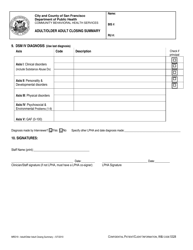 Form MRD19 Adult/Older Adult Closing Summary - City and County of San Francisco, California, Page 4
