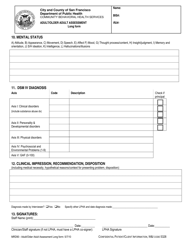 Form MRD90 Adult/Older Adult Assessment Long Form - City and County of San Francisco, California, Page 7