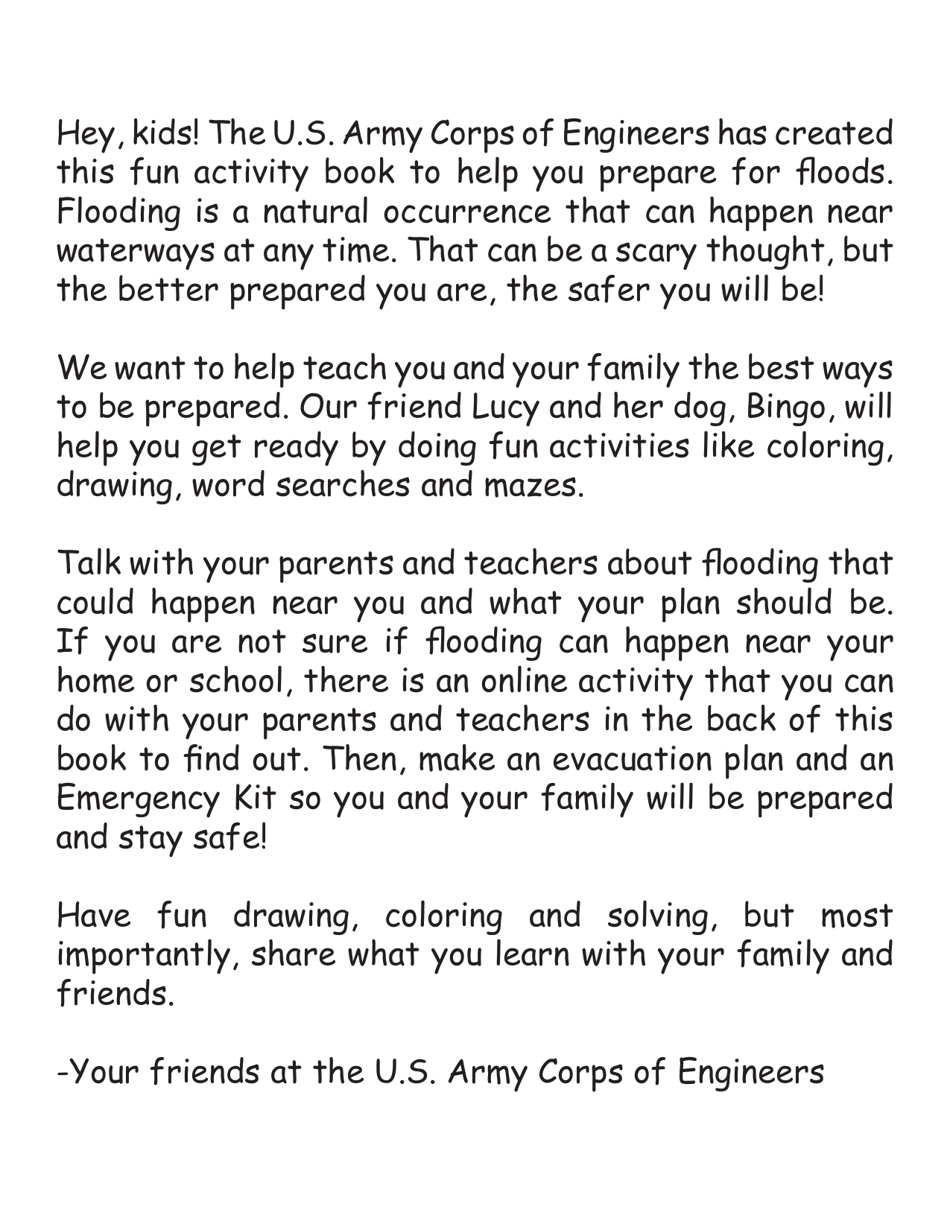 Flood Preparedness Activity Book, Page 3