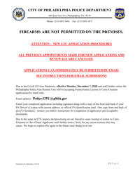 Form SP4-127 Application for a Pennsylvania License to Carry Firearms - City of Philadelphia, Pennsylvania