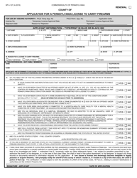 Form SP4-127 Application for a Pennsylvania License to Carry Firearms - City of Philadelphia, Pennsylvania, Page 5