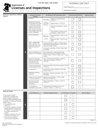 Form SI_001_F Statement of Special Inspections Schedule - City of Philadelphia, Pennsylvania, Page 2