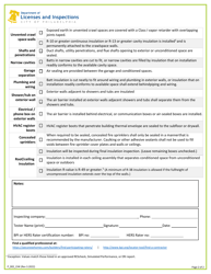 Form P_002_CHK Air Barrier &amp; Insulation Installation Checklist - City of Philadelphia, Pennsylvania, Page 2