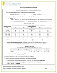 Form P_003_CHK HVAC Equipment Design Form - City of Philadelphia, Pennsylvania, Page 2