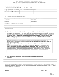Public Accommodations Discrimination Intake Form - City of Philadelphia, Pennsylvania, Page 7