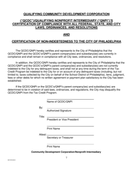 Community Development Corporation Tax Credit Renewal Application - City of Philadelphia, Pennsylvania, Page 7