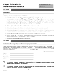 Healthy Food Initiative Tax Credit Renewal Application Form - City of Philadelphia, Pennsylvania, Page 2