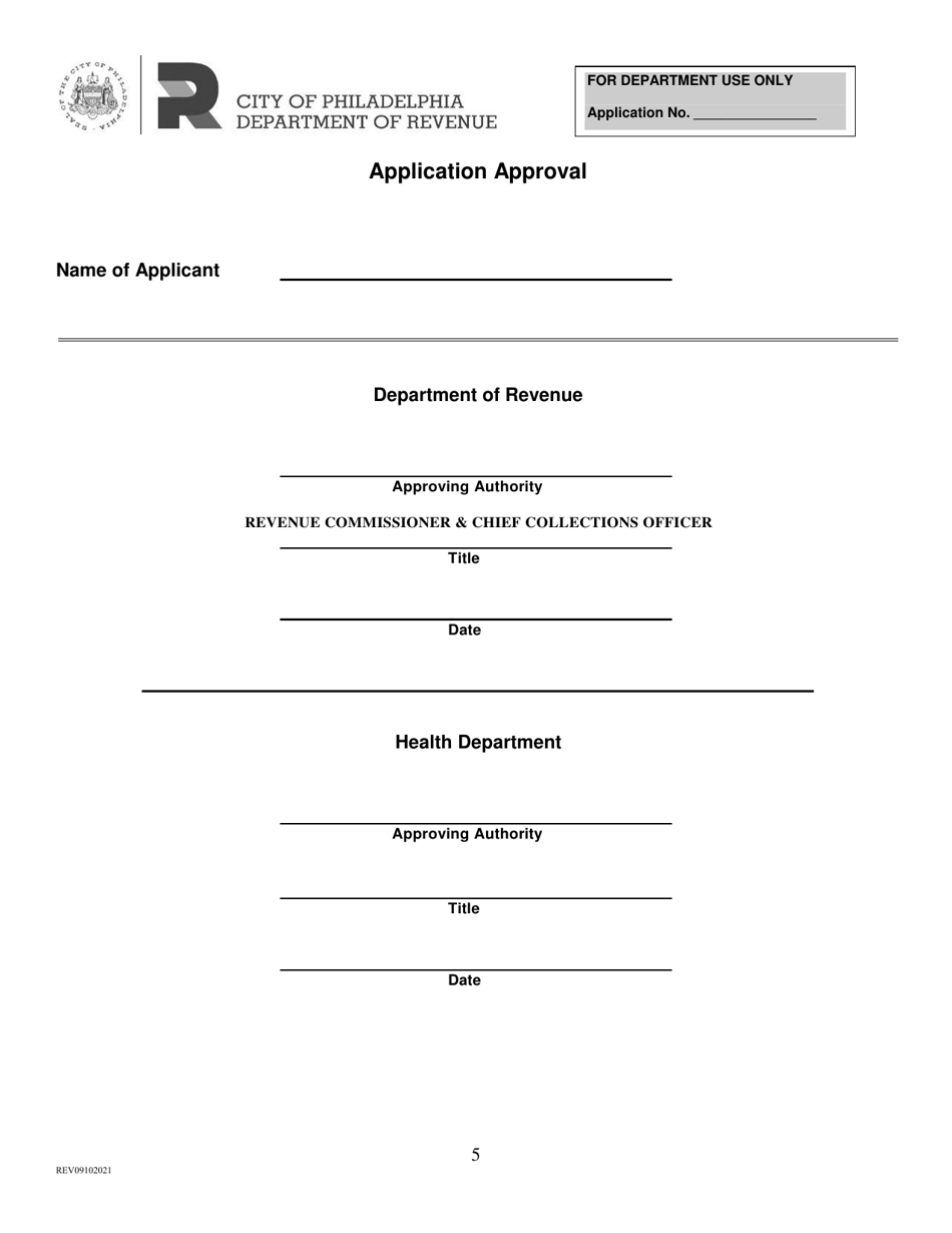 Healthy Food Initiative Tax Credit Renewal Application Form - City of Philadelphia, Pennsylvania, Page 5