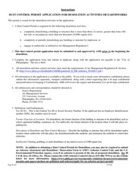 Dust Control Permit Application for Demolition Activities or Earthworks - City of Philadelphia, Pennsylvania, Page 4