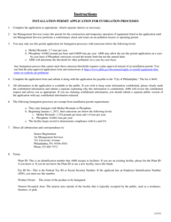 Installation Permit Application for Fumigation Processes - City of Philadelphia, Pennsylvania, Page 2