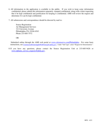 Request for Determination of Requirement for Installation Permit/Operating License - City of Philadelphia, Pennsylvania, Page 4