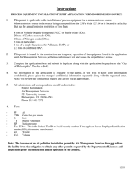 Installation Permit Application for Process Equipment Minor Emission Source - City of Philadelphia, Pennsylvania, Page 2