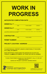 Document preview: Project Information Sign Template - City of Philadelphia, Pennsylvania