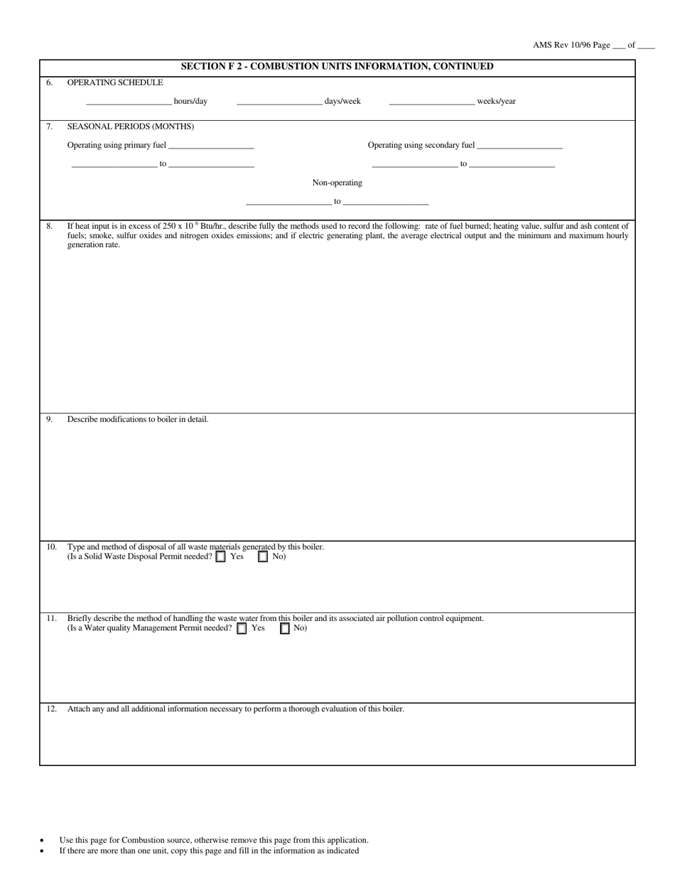 Application for Plan Approval to Construct, Modify or Reactivate an Air Contamination Source and / or Air Cleaning Device - City of Philadelphia, Pennsylvania, Page 5