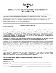 Application for Urban Forestry Permit - City of Fort Worth, Texas, Page 4