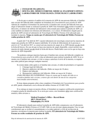 Document preview: Consentimiento Para Prueba De Adn - City of Philadelphia, Pennsylvania (Spanish)