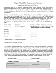 Application for Issuance of Job Creation Tax Credit Certificate - City of Philadelphia, Pennsylvania, Page 2