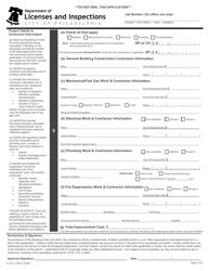 Form P_001_F Application for Construction Permit - City of Philadelphia, Pennsylvania, Page 2