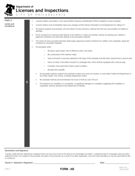 Form AB (L_039_F) Application for a Private/Public Dumpster License - City of Philadelphia, Pennsylvania, Page 2