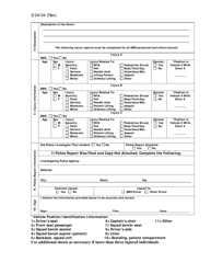 EMS Vehicle Collision and/or Personal Injury Report Form - City of Philadelphia, Pennsylvania, Page 2