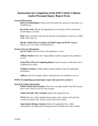 EMS Vehicle Collision and/or Personal Injury Report Form - City of Philadelphia, Pennsylvania, Page 3