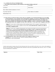 Employment Discrimination Intake Form - City of Philadelphia, Pennsylvania, Page 8